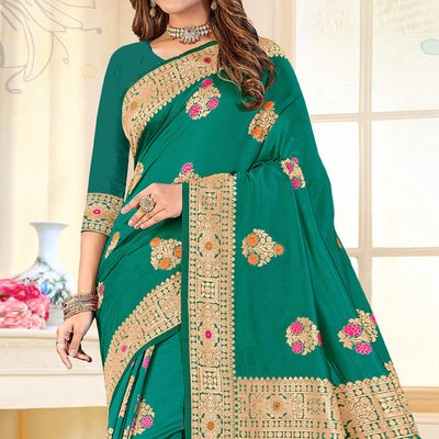 green-festive-wear-woven-jari-border-soft-silk-saree-137673