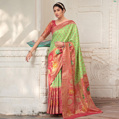 green-festive-wear-woven-kanjivaram-silk-saree-128929