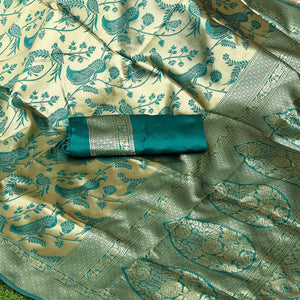 green-festive-wear-woven-kota-litchi-banarasi-art-silk-saree-126077
