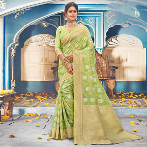 green-festive-wear-woven-linen-saree-135798