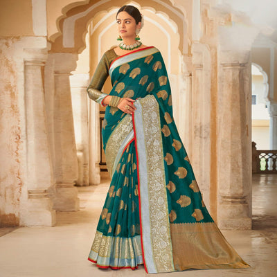 green-festive-wear-woven-organza-saree-119999