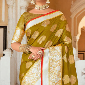 green-festive-wear-woven-organza-saree-120001