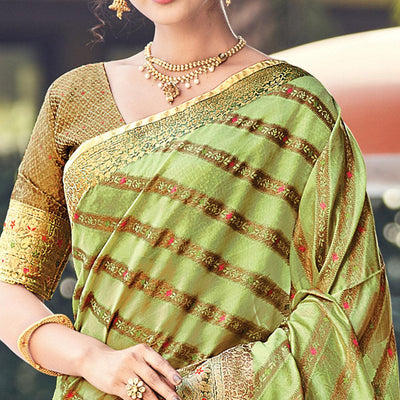 green-festive-wear-woven-organza-saree-132408