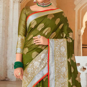 green-festive-wear-woven-organza-saree-119997