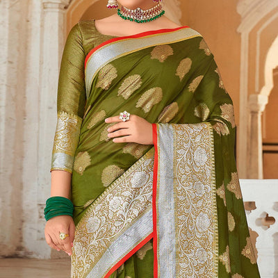 green-festive-wear-woven-organza-saree-119997