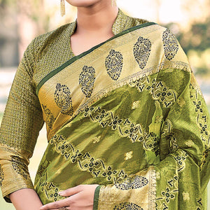 green-festive-wear-woven-organza-saree-132576