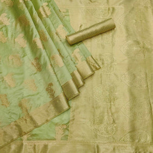 green-festive-wear-woven-organza-saree-142911