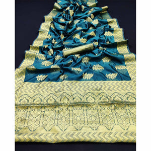 green-festive-wear-woven-organza-saree-128562