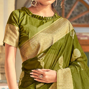green-festive-wear-woven-organza-saree-139310