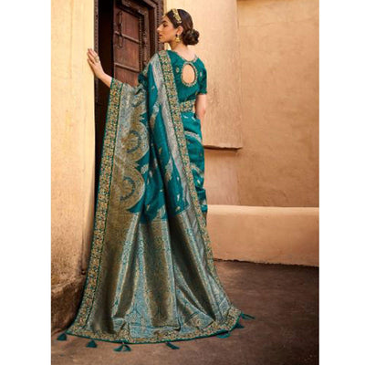 green-festive-wear-woven-poly-silk-saree-127661