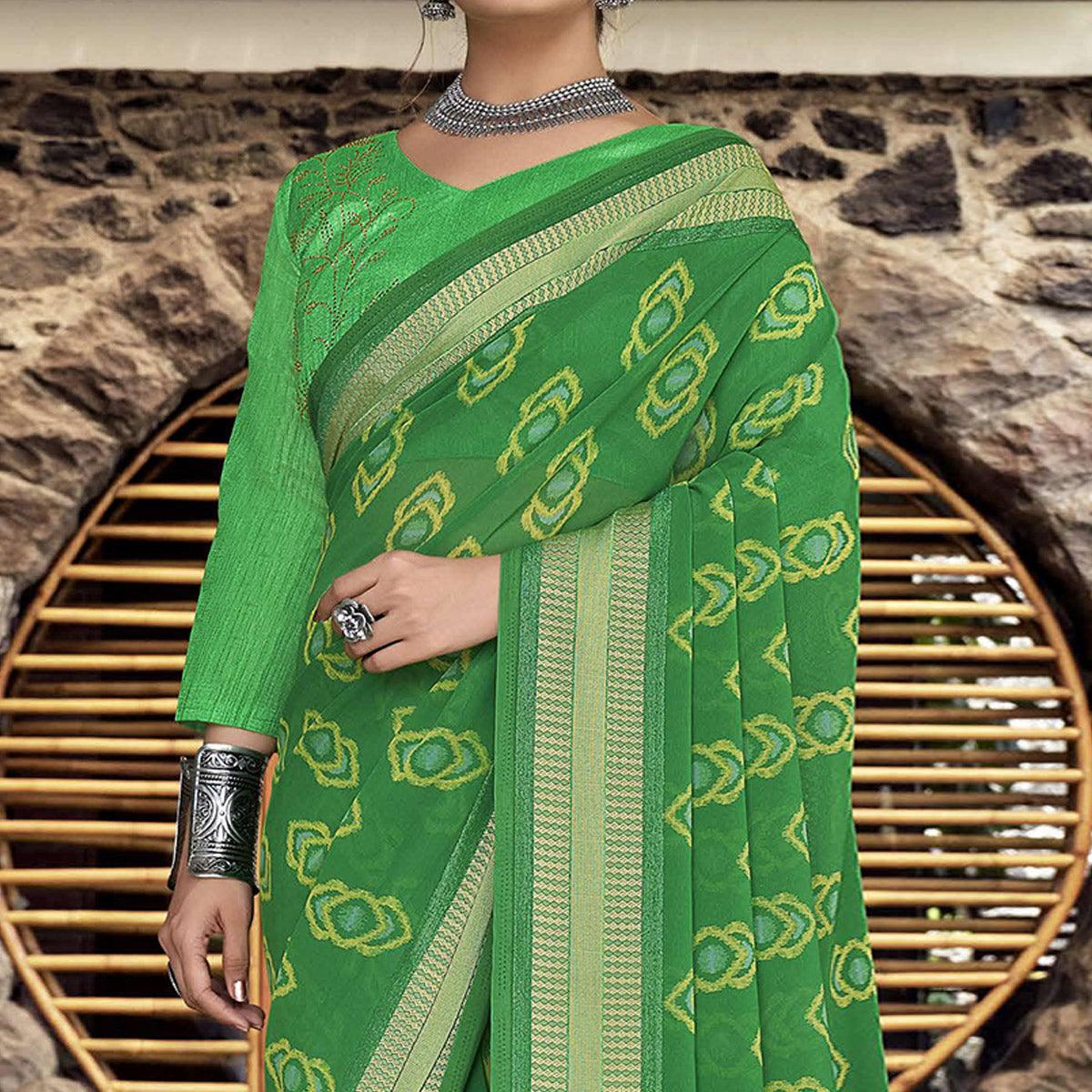 green-festive-wear-woven-pure-georgette-saree-122031