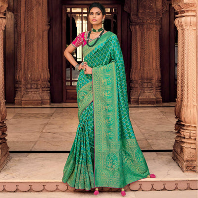 green-festive-wear-woven-pure-silk-saree