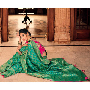 green-festive-wear-woven-pure-silk-saree