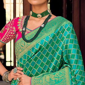 green-festive-wear-woven-pure-silk-saree