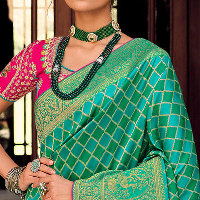 green-festive-wear-woven-pure-silk-saree