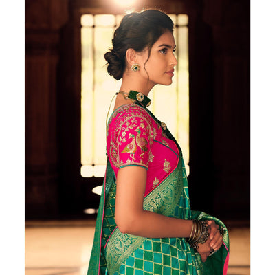 green-festive-wear-woven-pure-silk-saree