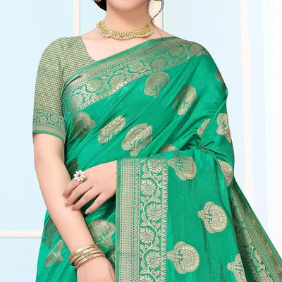 green-festive-wear-woven-raw-silk-saree-141957