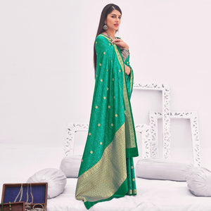 green-festive-wear-woven-satin-saree-140236