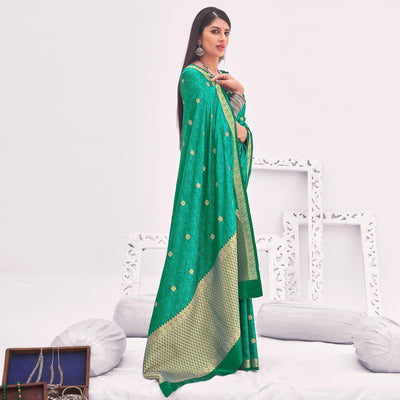 green-festive-wear-woven-satin-saree-140236