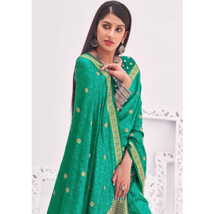 green-festive-wear-woven-satin-saree-140236
