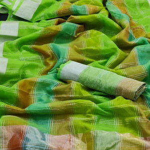 green-festive-wear-woven-kota-doria-border-saree-108481