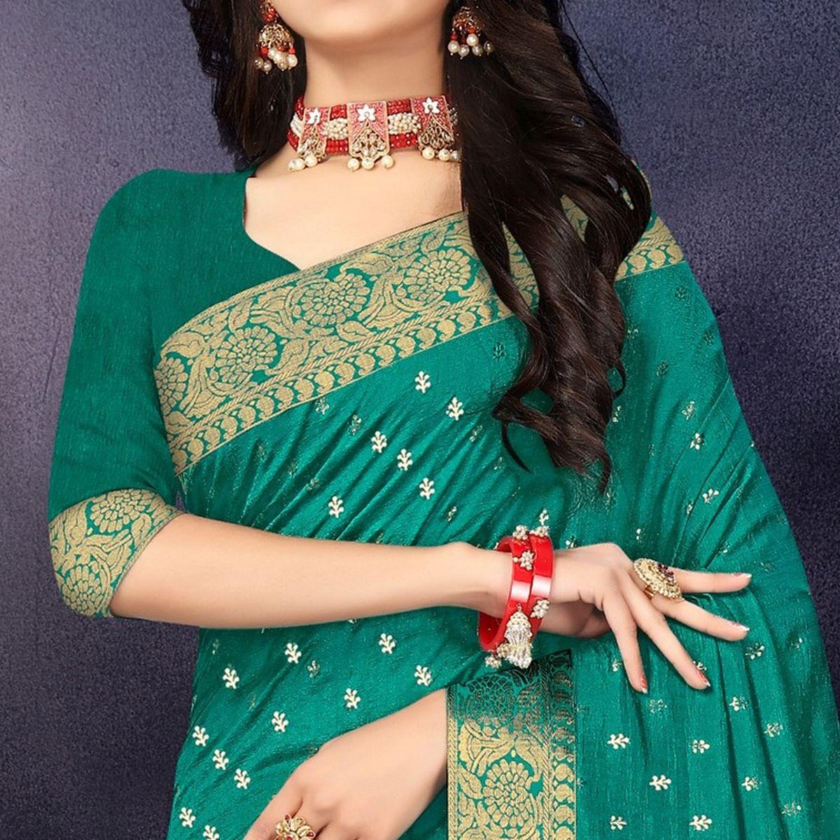 green-festive-wear-woven-silk-designer-saree-141450
