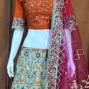green-festive-wear-woven-silk-lehenga-choli-124192