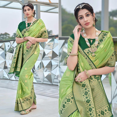 green-festive-wear-woven-silk-organza-saree-138061