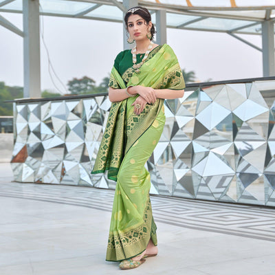 green-festive-wear-woven-silk-organza-saree-138061