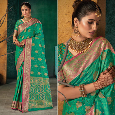 green-festive-wear-woven-silk-saree-138354