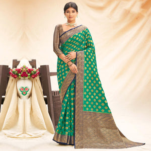 green-festive-wear-woven-silk-saree-127513