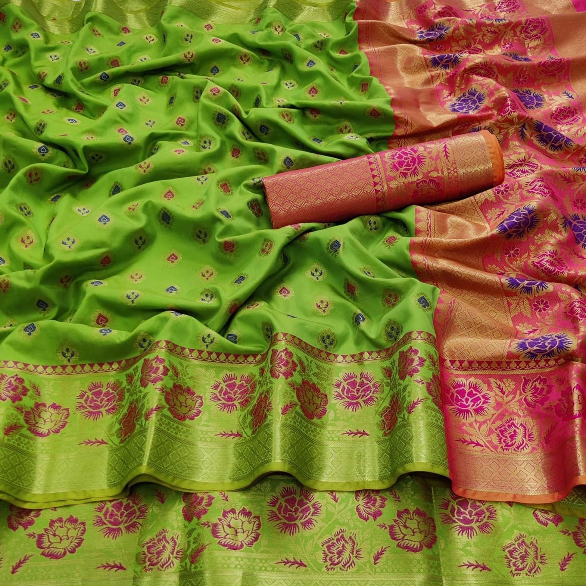 green-festive-wear-woven-silk-saree-118747