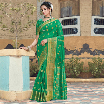 green-festive-wear-woven-silk-saree-108152
