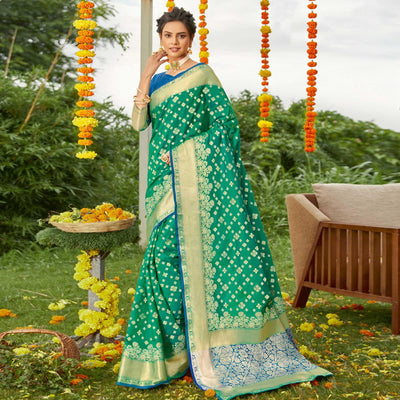 green-festive-wear-woven-silk-saree-120054