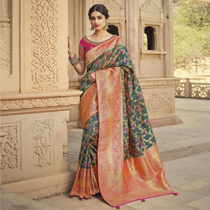 green-festive-wear-woven-silk-saree-138903