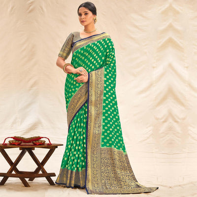 green-festive-wear-woven-silk-saree-127505