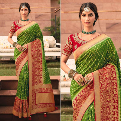 green-festive-wear-woven-silk-saree-138270