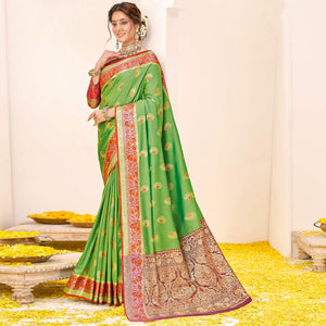 green-festive-wear-woven-silk-saree-139806