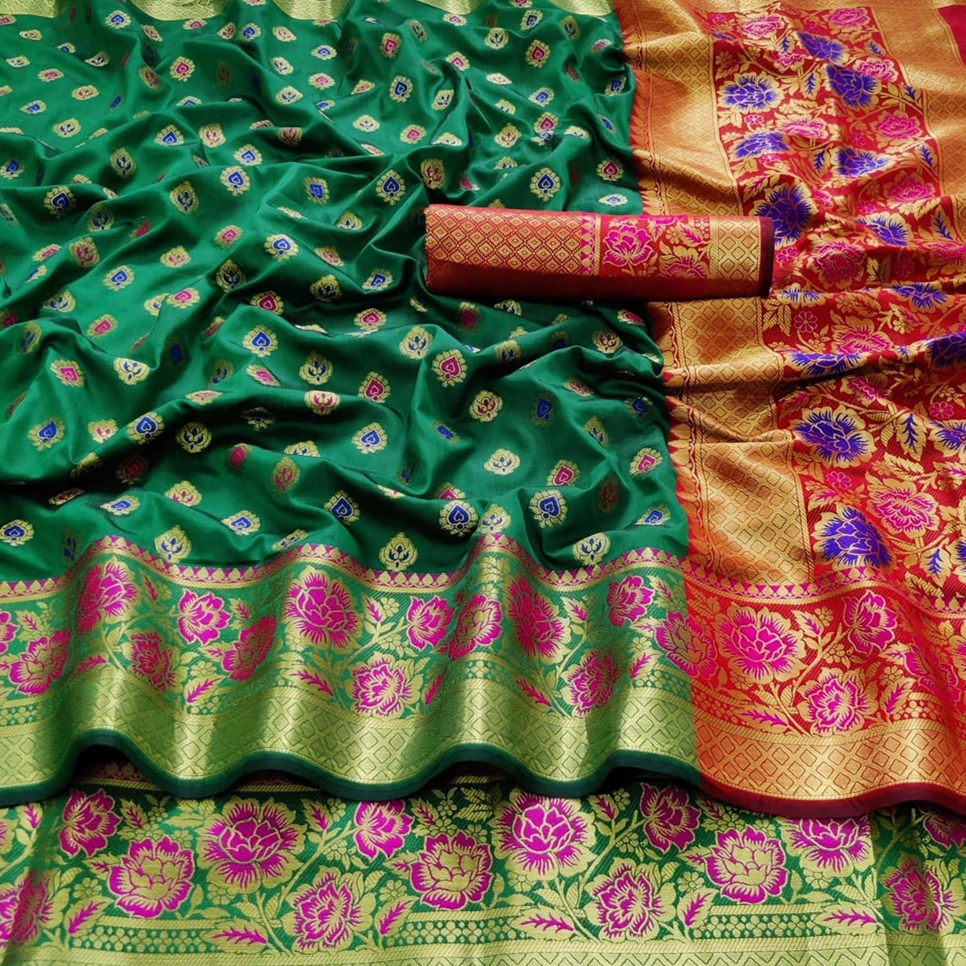 green-festive-wear-woven-silk-saree-118751