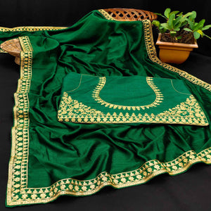 green-festive-wear-woven-vichitra-silk-saree-123833