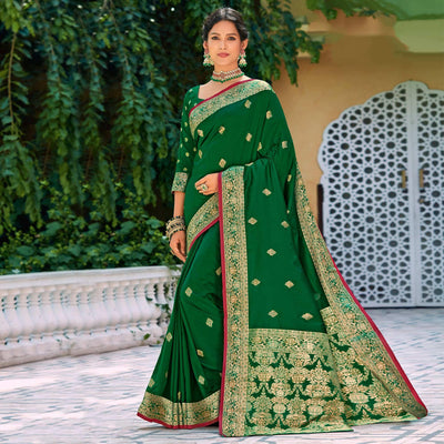 green-festive-wear-woven-silk-saree-118550