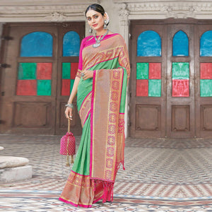 green-festive-wear-woven-silk-saree-122278