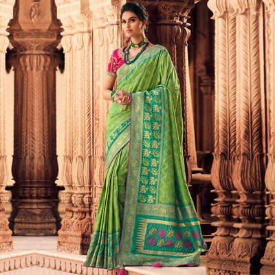green-festive-wear-woven-silk-saree-130732