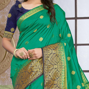 green-festive-wear-woven-silk-saree-108120