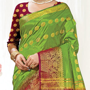 green-festive-wear-woven-silk-saree-108364