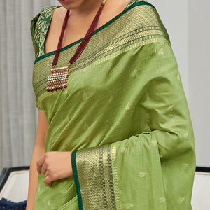 green-festive-wear-woven-silk-saree-127397