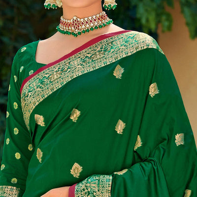 green-festive-wear-woven-silk-saree-118550