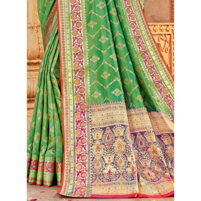 green-festive-wear-woven-silk-saree-139528