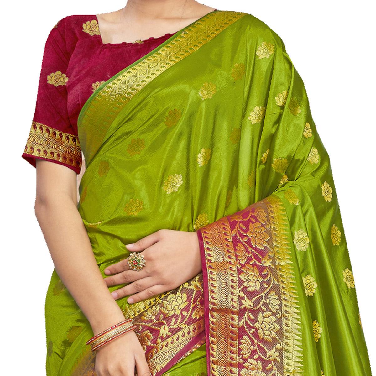 green-festive-wear-woven-silk-saree-108355