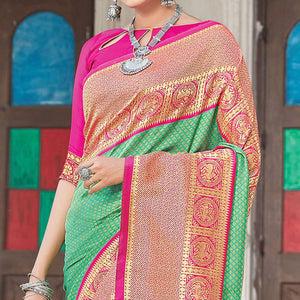green-festive-wear-woven-silk-saree-122278